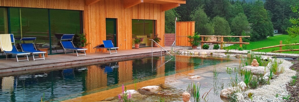 You can see a Holc natural pool in direct use in a hotel.